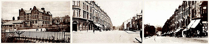 Left to right, Boquanaran School, Radnor Street, Kilbowie Road