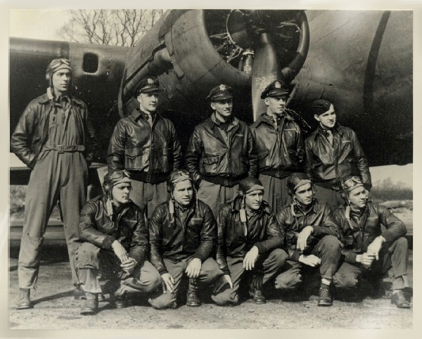 Bud bottom second from right  Huber bottom fourth from right photographed in 1943